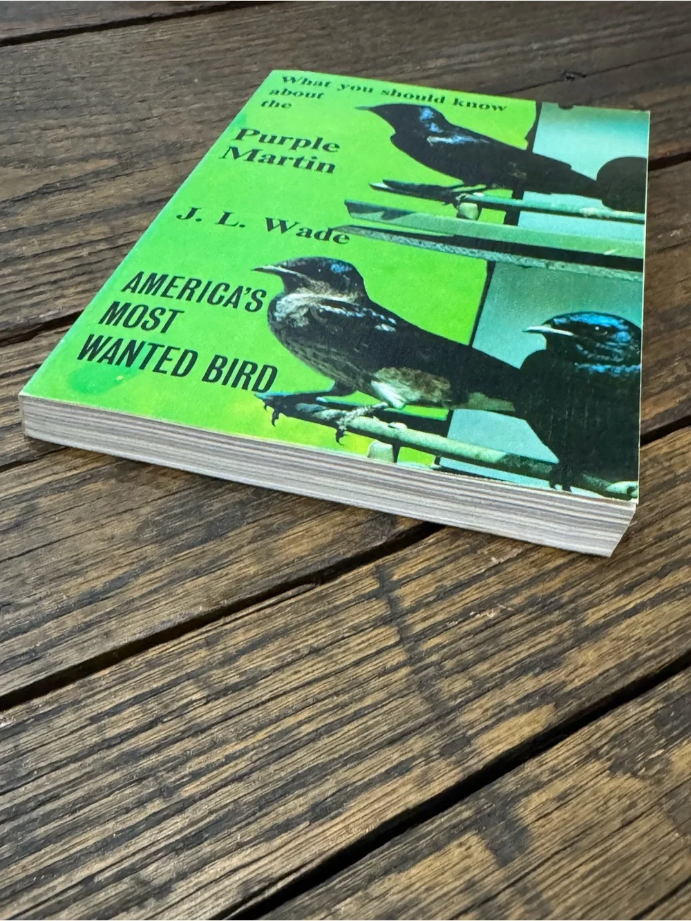 What you should know about the Purple Martin Book - JL Wade - Vintage 1991